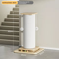 Reversible cat scratching post with hanging teaser balls